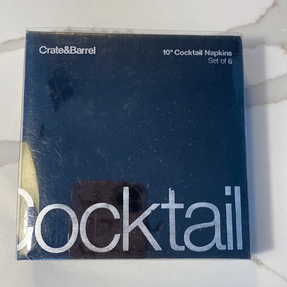 CRATE & BARREL Vintage NIP Embroidered Cocktail Napkins